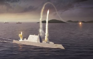 Dual frequency hull-mounted sonar for new DDGs